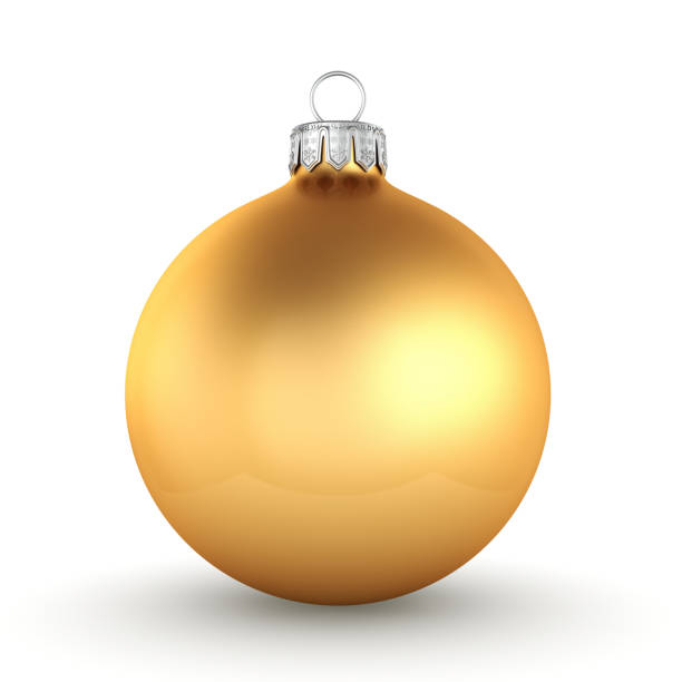 istock 3D rendering golden Christmas ball 1081649362