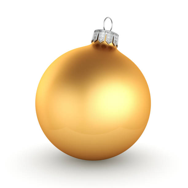 istock 3D rendering golden Christmas ball 1081649478