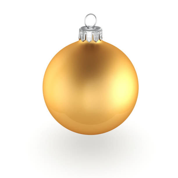 istock 3D rendering golden Christmas ball 1081649598