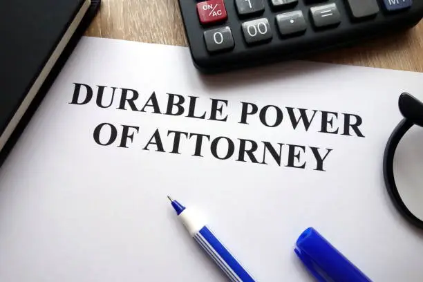 Photo of Durable power of attorney document