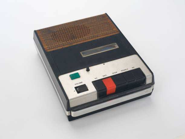 istock Vintage handheld tape recorder 1081652168