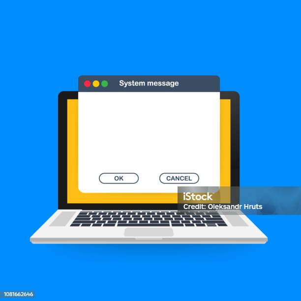Old School Operating System Message Template Classic Computer User ...