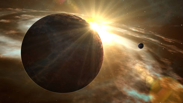istock Exoplanet sunrise and cosmos exploration 1081663072