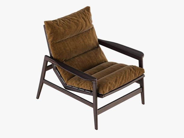 istock Brown armchair with armrests 1081668504