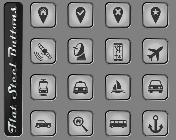 Vector illustration of Navigation simply icons