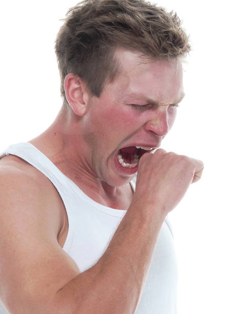 istock Tired man wearing pajamas and walking 1081675302