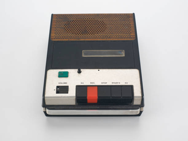 istock Vintage handheld tape recorder 1081688166