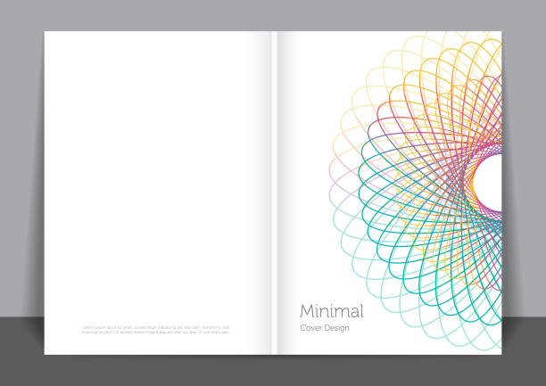 minimalistyczna konstrukcja okładki - hypotrochoid stock illustrations