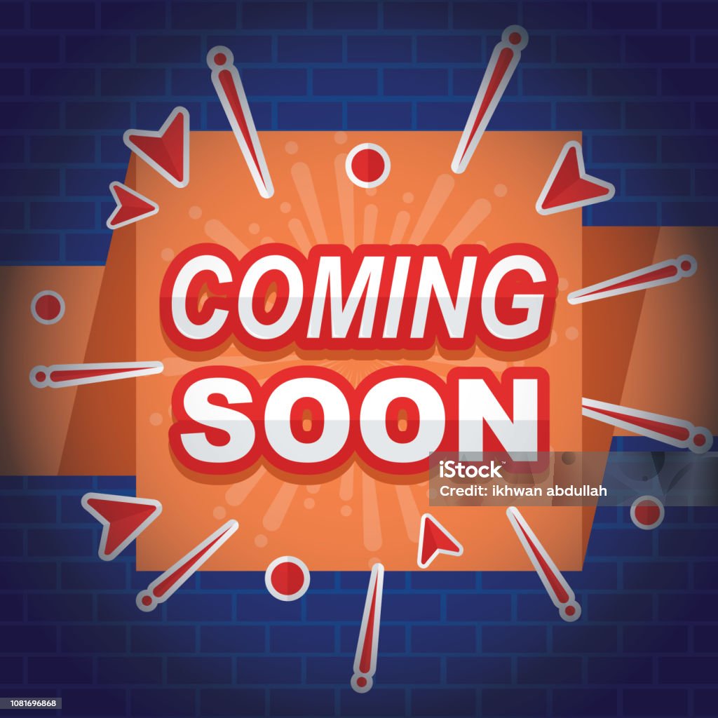 Coaming Opening Opening Coming Soon Banner Poster Badge Design Element Stock ...