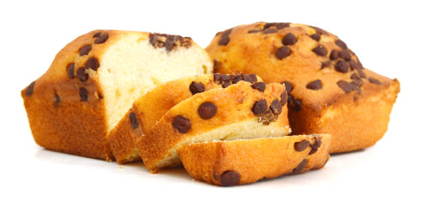 istock Top View of a Chocolate Chip Muffin Isolated on a White Background 1081708480