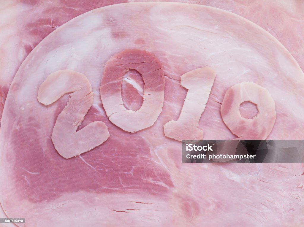 2019 Jahr machte Ziffern von der Schweineschinken - Lizenzfrei 2019 Stock-Foto