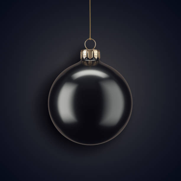 istock 3D Rendering Christmas ball on a dark background 1081723444
