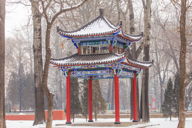 istock Pavilions in the snow 1081726764