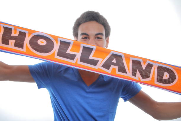 istock Man is fan of Holland 1081734572