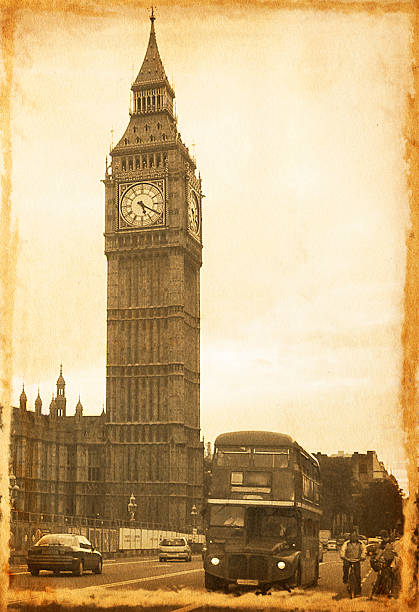 Vintage Big Ben stock photo