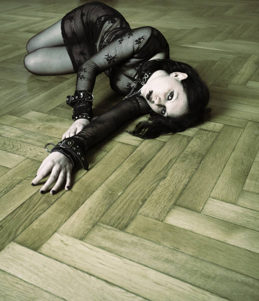 istock Sad Young Woman Lying on Floor 108174501