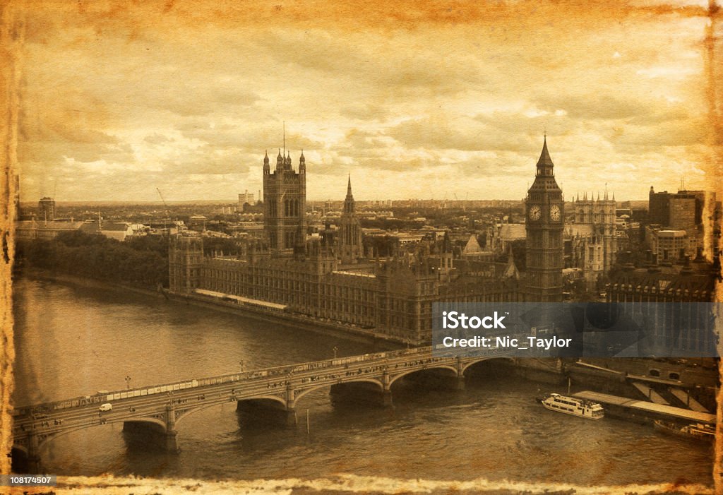 ビンテージ空から国会議事堂 - イギ�リスのロイヤリティフリーストックフォト