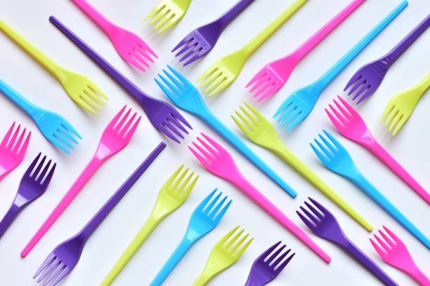 istock Directly Above Shot Of Colorful Forks On Table 1081750488