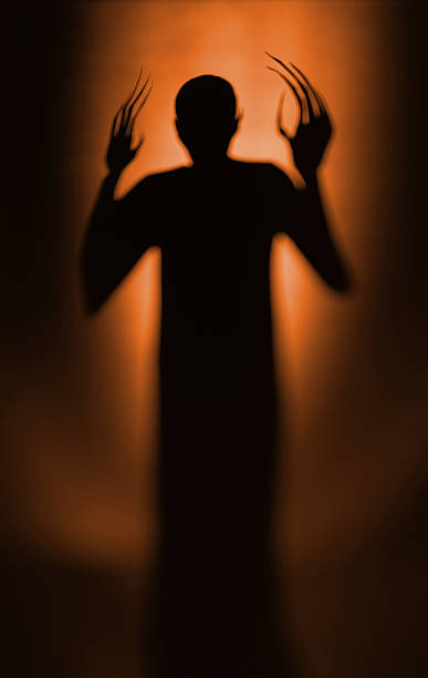 Spooky Vampire Shadow stock photo