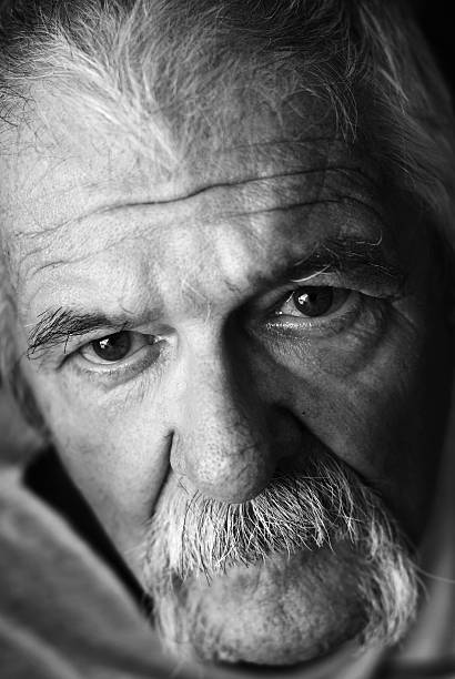 istock Portrait of Old Man, Black and White 108175753
