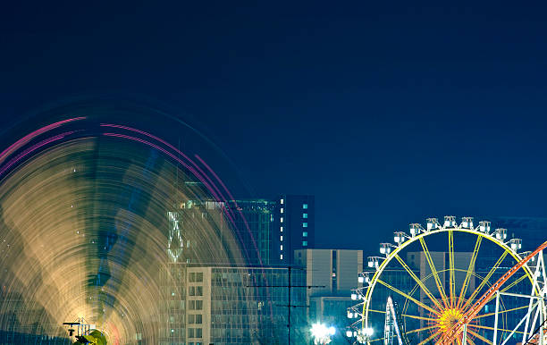 Motion Blur of Ferris Wheel  munich cathedral photos stock pictures, royalty-free photos & images