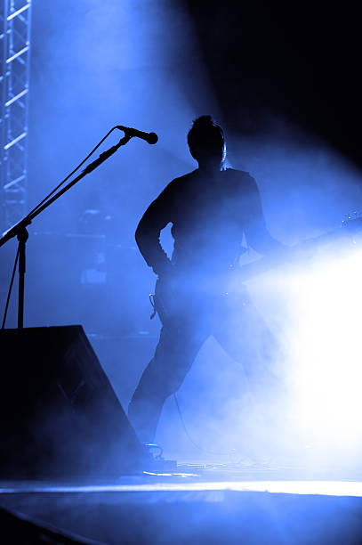 istock Silhouette of Band Member Playing Guitar 108176297