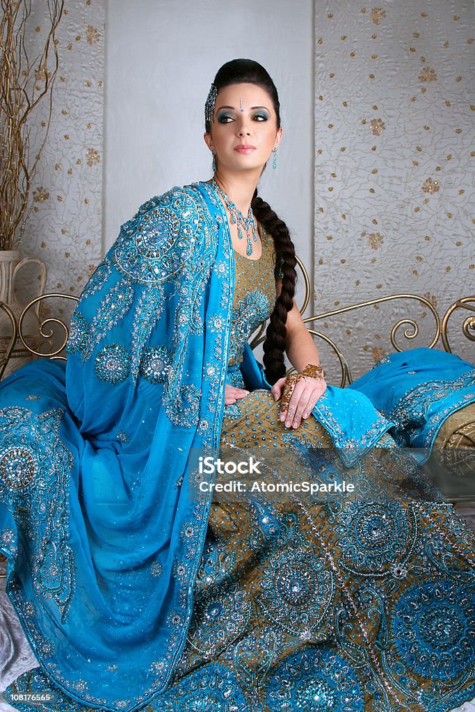 Young Indian Woman Wearing Traditional Ornate Dress Stock Photo - Download  Image Now - iStock