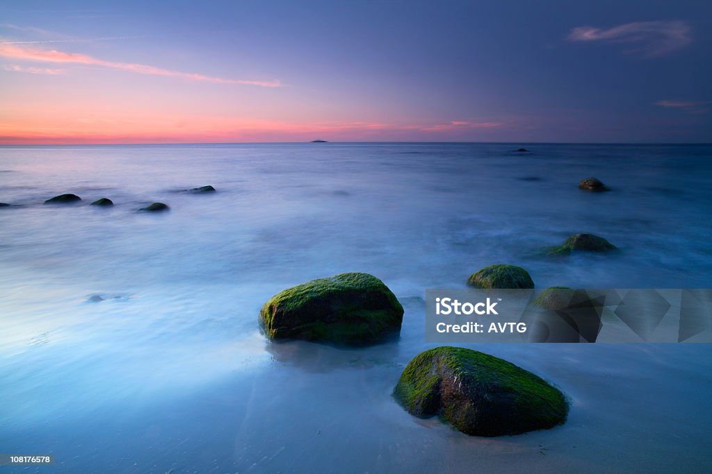 Coastal Landscape after Sunset beach Baltic Sea Stock Photo