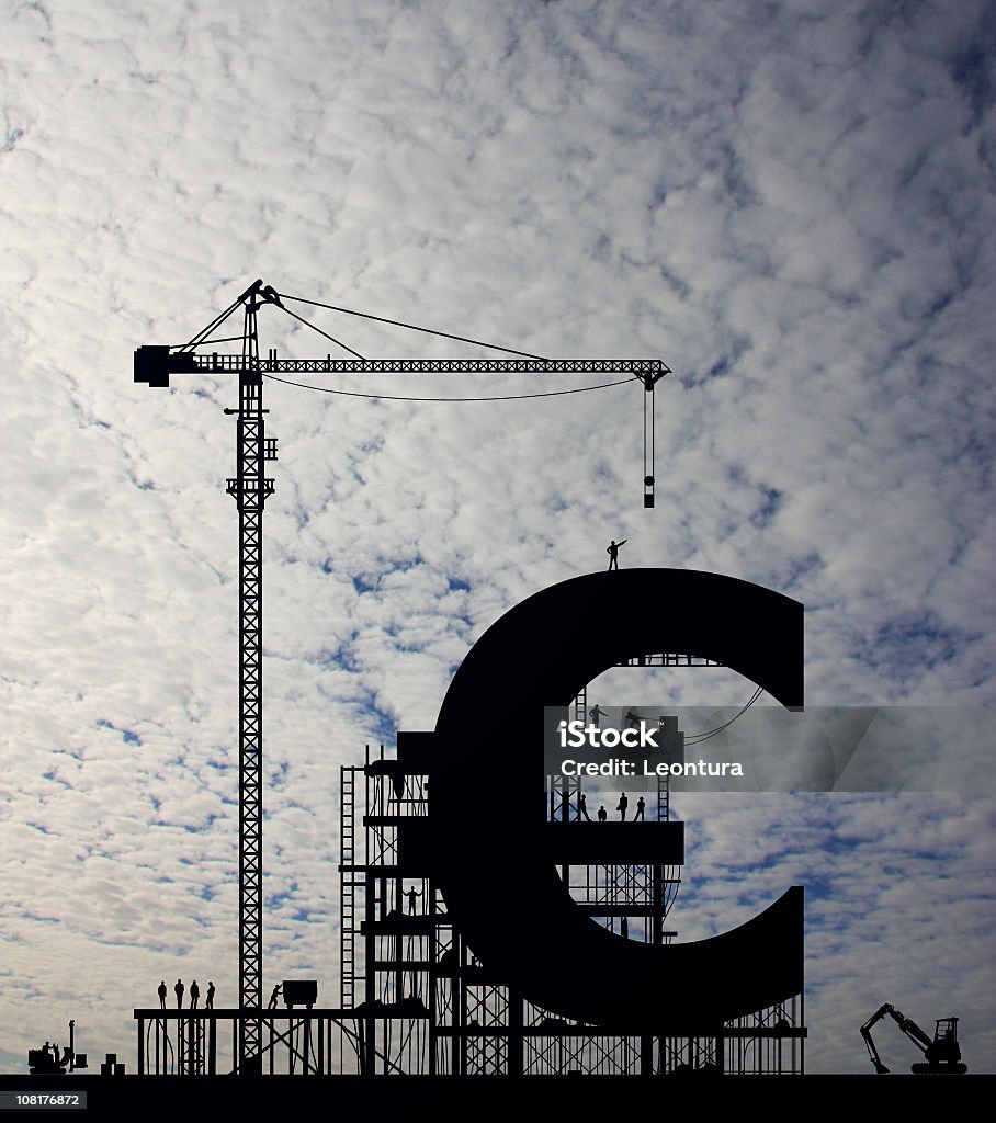 Edificio di euro - Foto stock royalty-free di Cantiere di costruzione