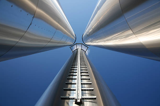 infinidad de chimeneas - metal aluminum steel pipe fotografías e imágenes de stock