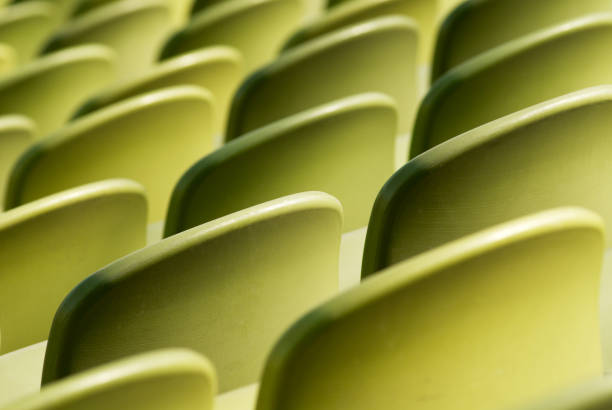 Empty Stadium Seats stock photo