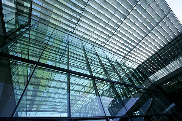 Building shot from underneath, horizontal. 