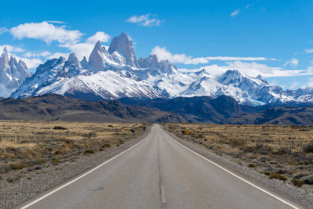 istock Road to Monte Fitz Roy in Argentina 1081778106