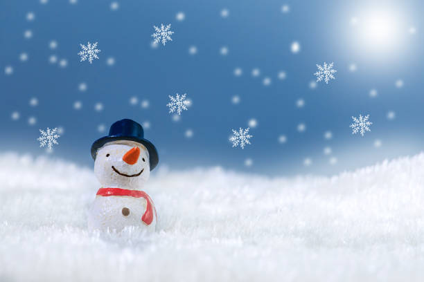 istock Snowman in the snow 1081778174