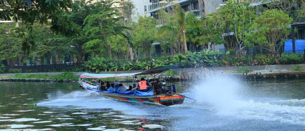 istock travel by boat to avoid traffic jam 1081778308