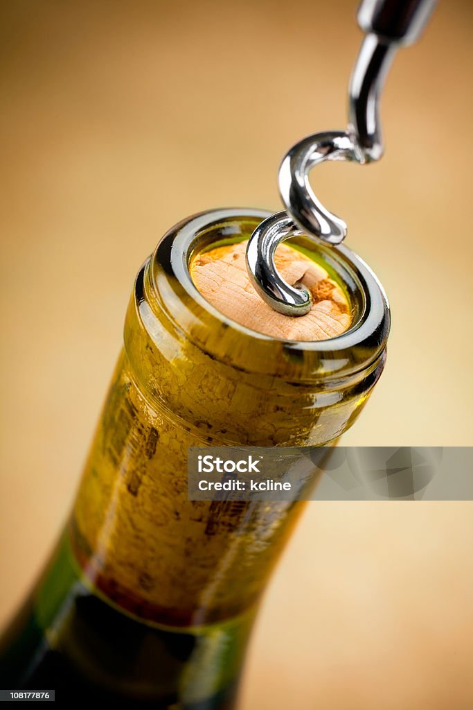 Uncorking the Wine  Opening Stock Photo