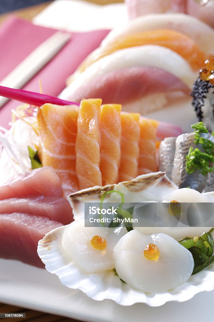 Świeże sashimi - Zbiór zdjęć royalty-free (Bez ludzi)