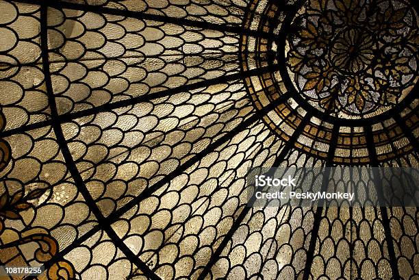 Stained Glass Window Horizontal Detail Stock Photo - Download Image Now - Indoors, Rose Window, Antique