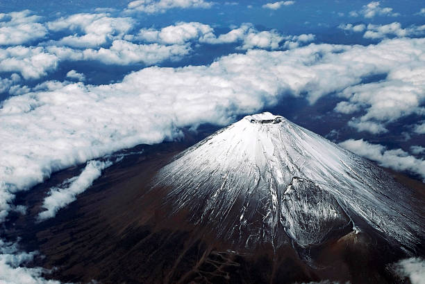 aerial photo of mount fuji - 富士山 個照片及圖片檔