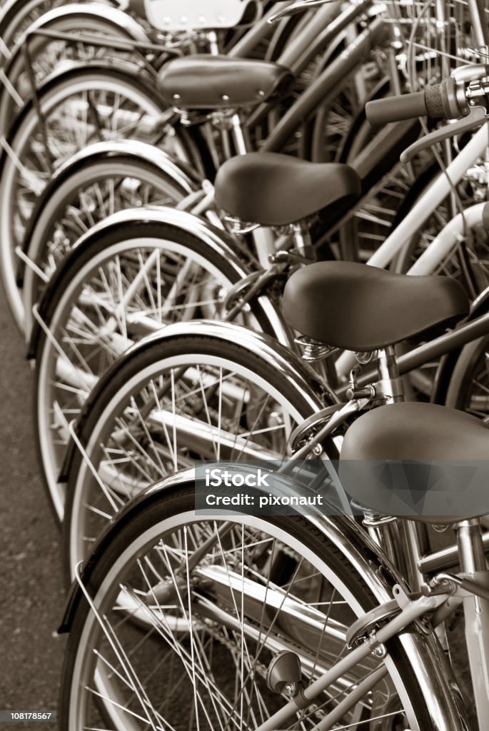 Bikes In A Row A row of rental bikes Bicycle Stock Photo