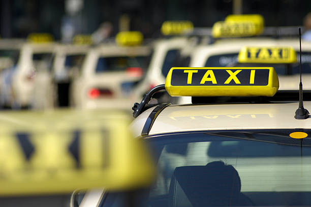 istock Row of Taxi cabs 108178720