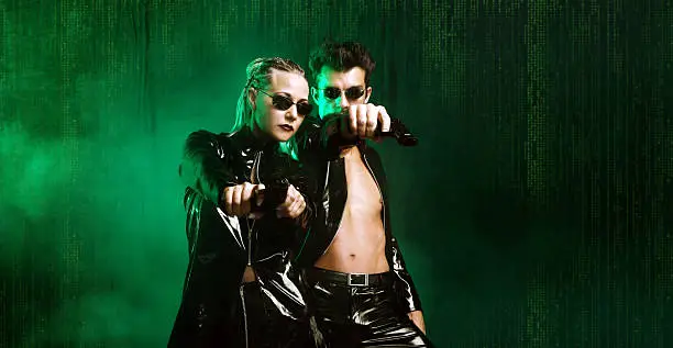 Photo of Matrix Style Man and Woman