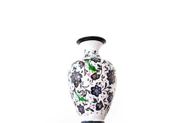 Iran: Vintage Enamel Hand-Painted Vase