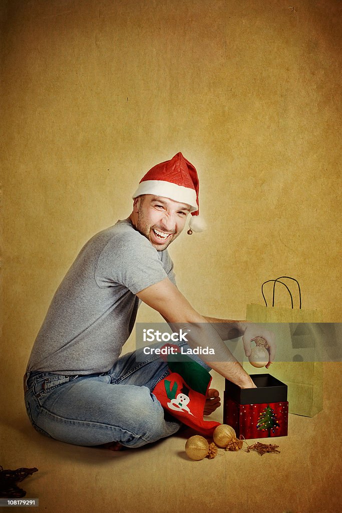 Navidad diversión con ornamentos - Foto de stock de Caja libre de derechos