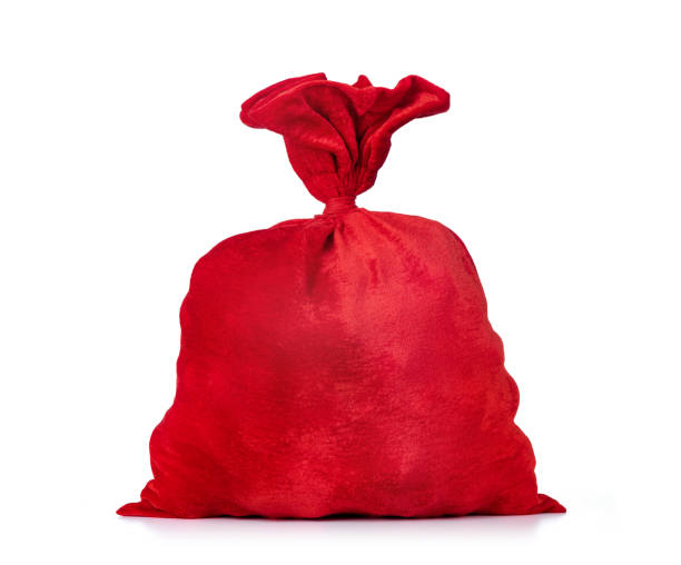 istock Santa Claus's red bag, full, isolated on white background. File contains a path to isolation. 1081803812