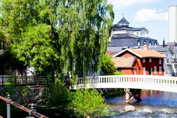 A quiet day in the town of Norrtälje in Sweden