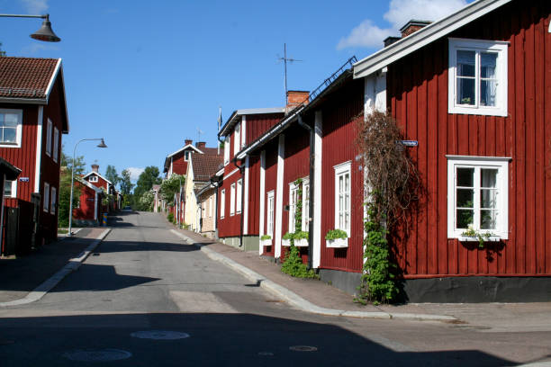 istock Row of typical Scandinavian houses 1081806068