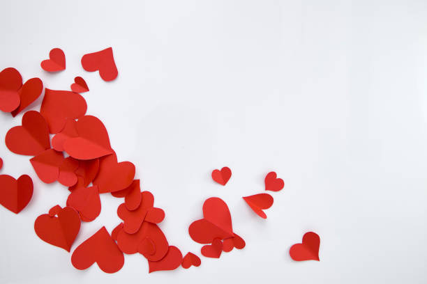 istock Beautiful paper red hearts on white background 1081839072