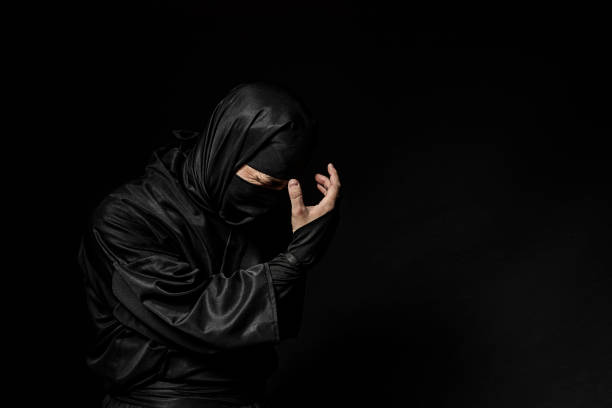 istock Ninja is at his wits' end worrying 1081840074