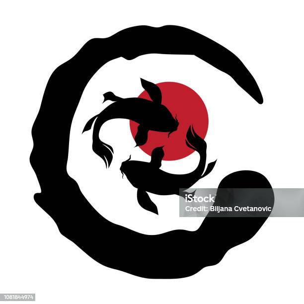 Zen Stock Illustration - Download Image Now - Feng Shui, Fish, Koi Carp